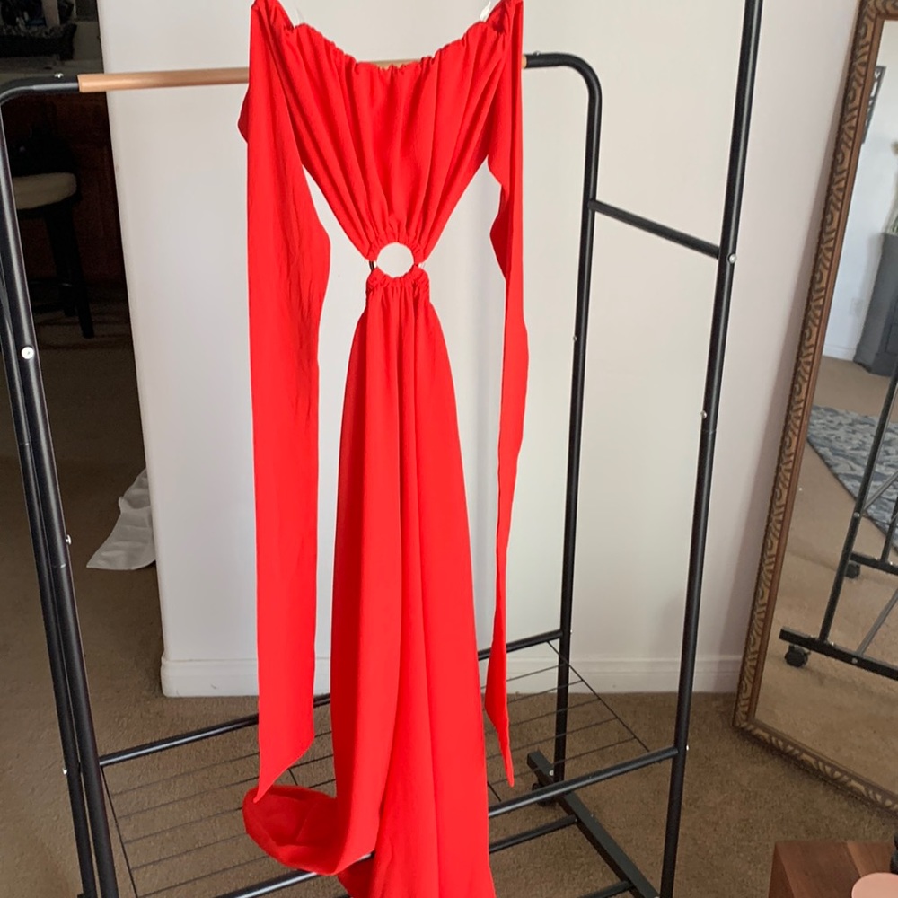 Strapless, Lightweight Tomato Red Jumper